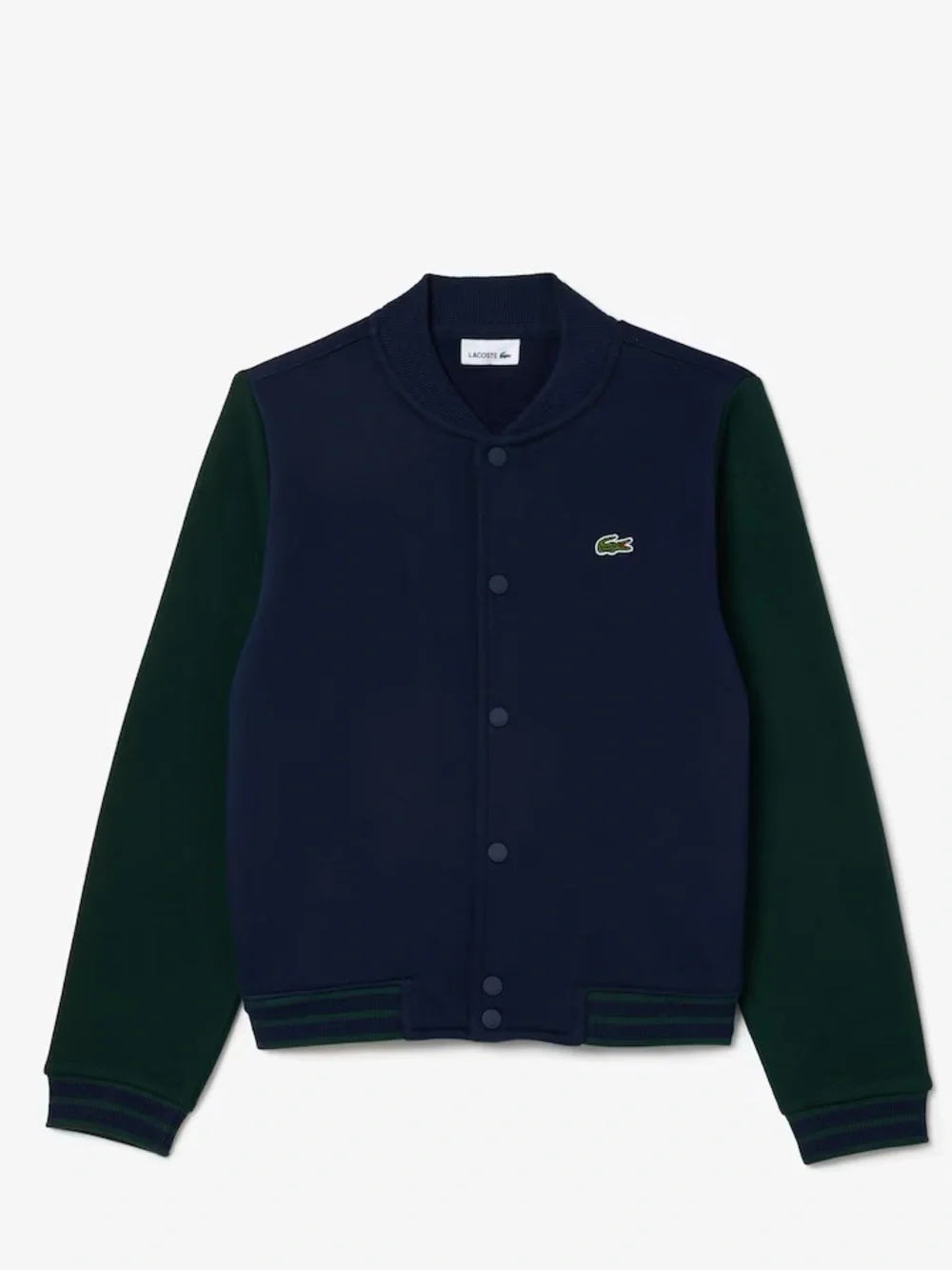 Lacoste Kids' Contrast Sleeve Fleece Bomber Jacket
